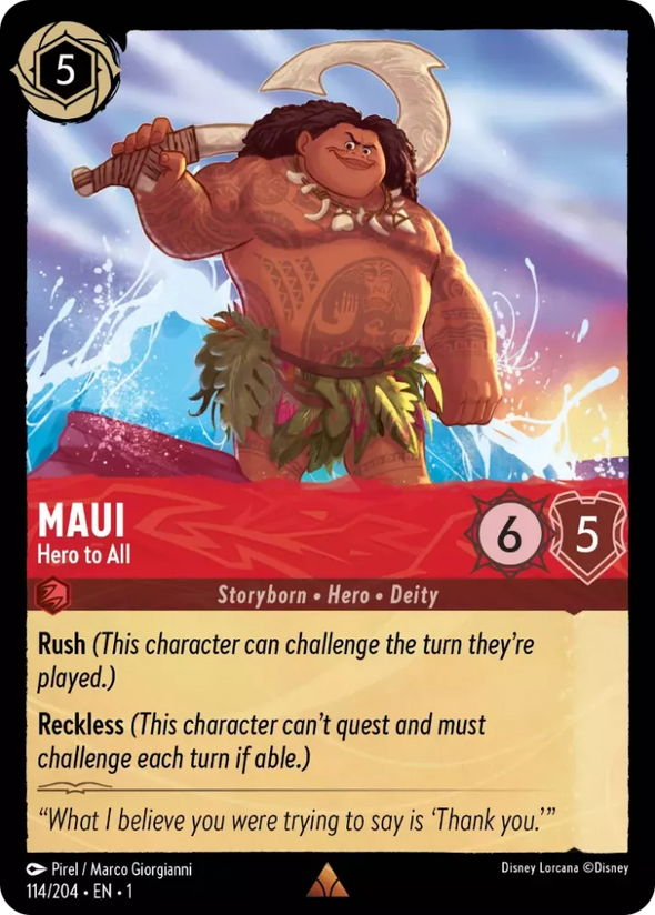 Maui (Hero to All) - 114/204 - Rare available at 401 Games Canada