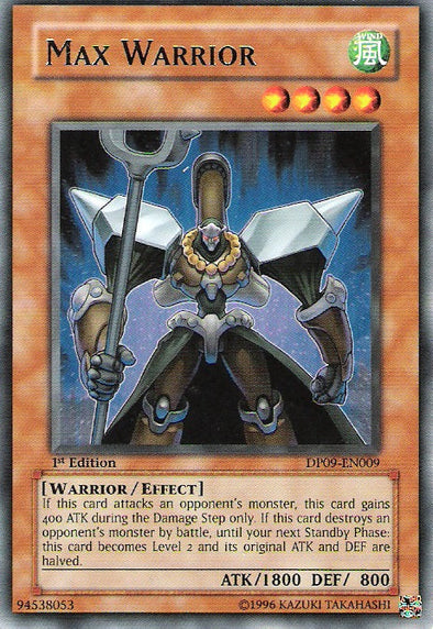 Max Warrior - DP09-EN009 - Rare - 1st Edition available at 401 Games Canada