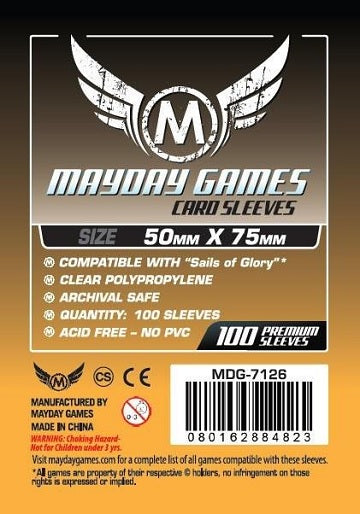 Mayday - 100ct Sails of Glory 50mm x 75mm Sleeve available at 401 Games Canada