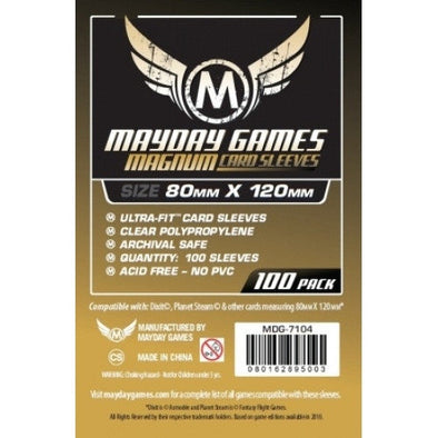 Mayday Games - 100ct - Magnum Card Sleeves 80mm x 120mm available at 401 Games Canada