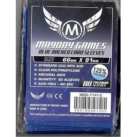 401 Games Canada - Mayday Games - 66mmx91mm Blue Premium Sleeves 401 Games Canada - Mayday Games - 66mmx91mm Blue Premium Sleeves