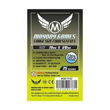 Mayday Games - 75ct - Large Size Card Sleeves 70mm x 120mm available at 401 Games Canada