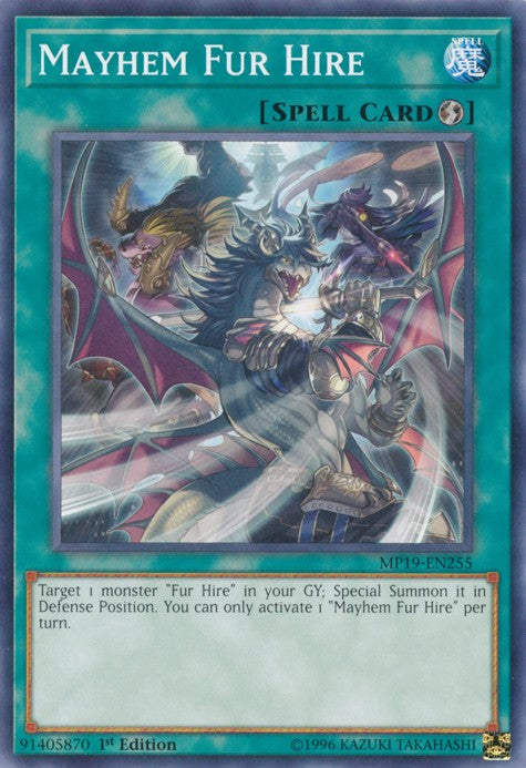 Mayhem Fur Hire - MP19-EN255 - Common - 1st Edition available at 401 Games Canada