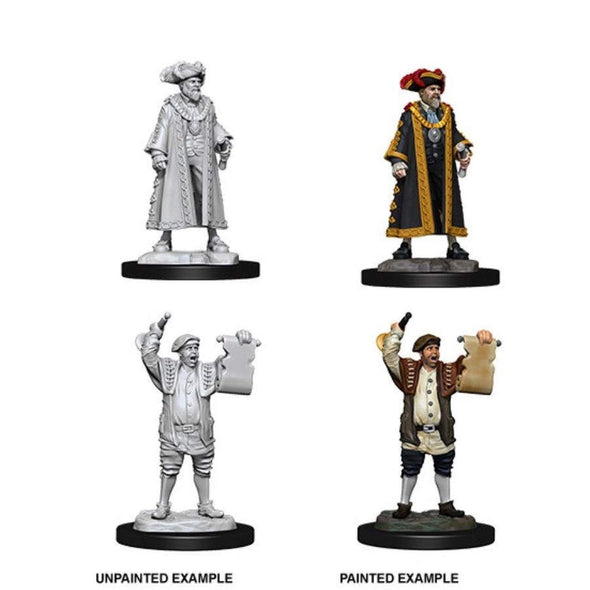 Mayor and Town Crier - Wizkids Deep Cuts Unpainted Minis available at 401 Games Canada