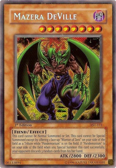 Mazera DeVille - AST-111 - Secret Rare - 1st Edition available at 401 Games Canada