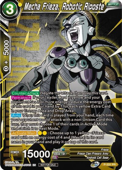 Mecha Frieza, Robotic Riposte - P-331 - Promo (Championship 2021) (Winner Gold Stamped) available at 401 Games Canada