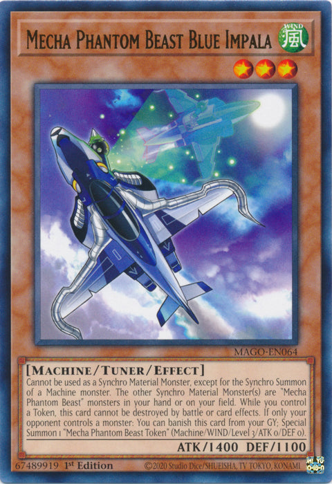 Mecha Phantom Beast Blue Impala - MAGO-EN064 - Rare - 1st Edition available at 401 Games Canada
