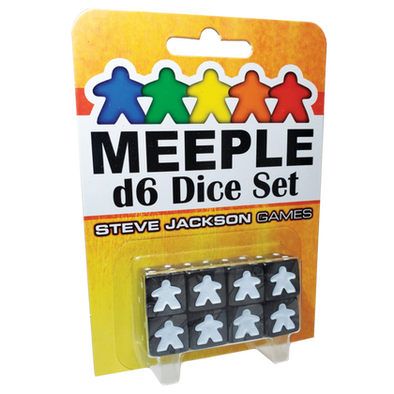 Meeple D6 Dice Set - Black available at 401 Games Canada