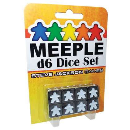 Meeple D6 Dice Set - Black available at 401 Games Canada