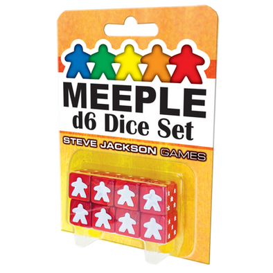 Meeple D6 Dice Set - Red available at 401 Games Canada