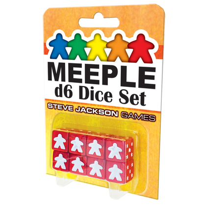 Meeple D6 Dice Set - Red available at 401 Games Canada