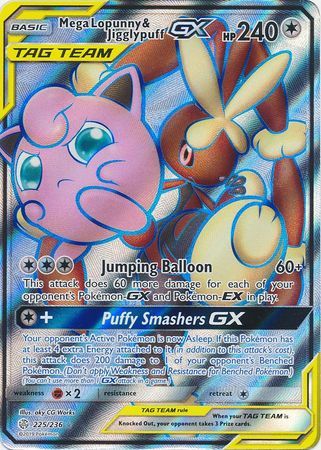 Mega Lopunny & Jigglypuff GX - 225/236 - Full Art Ultra Rare available at 401 Games Canada