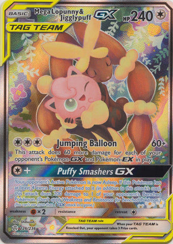 Mega Lopunny & Jigglypuff GX - 226/236 - Alternate Art Ultra Rare available at 401 Games Canada