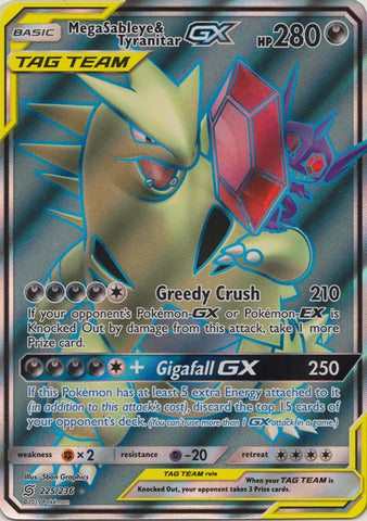 Mega Sableye & Tyranitar GX - 225/236 - Full Art Ultra Rare available at 401 Games Canada