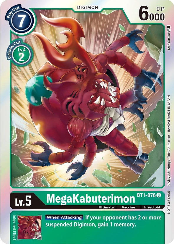 MegaKabuterimon (Official Tournament Pack Vol. 6) - Release Special Booster (BT01-03) available at 401 Games Canada