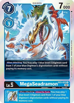 MegaSeadramon (Revision Pack) - EX3-022 - Rare available at 401 Games Canada