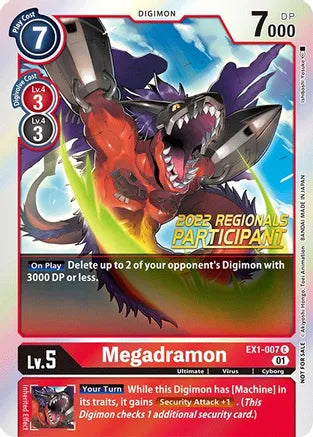 Megadramon - EX1-007 - (2022 Championship Online Regional) [Online Participant] available at 401 Games Canada