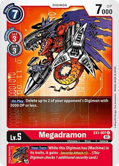 Megadramon - EX1-007 - Common available at 401 Games Canada