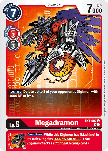 Megadramon - EX1-007 - Common available at 401 Games Canada