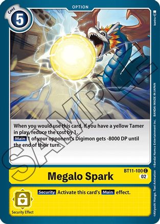 Megalo Spark - BT11-100 - Common available at 401 Games Canada