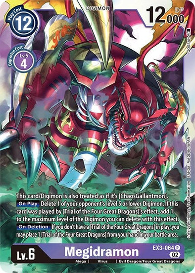 Megidramon (Revision Pack) - EX3-064 - Rare available at 401 Games Canada