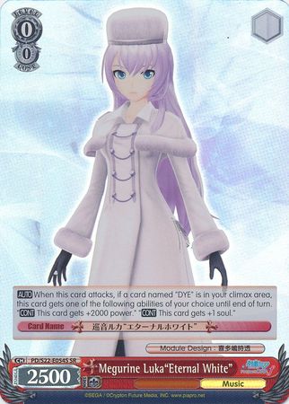 Megurine Luka"Eternal White" - PD/S22-E054S - Super Rare available at 401 Games Canada