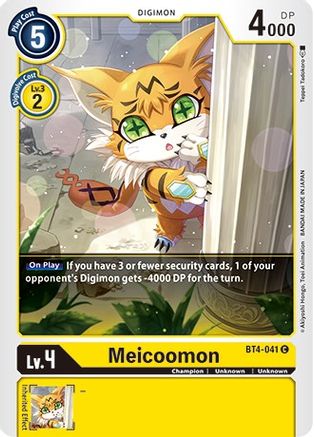 Meicoomon (Revision Pack) - BT4-041 - Common available at 401 Games Canada