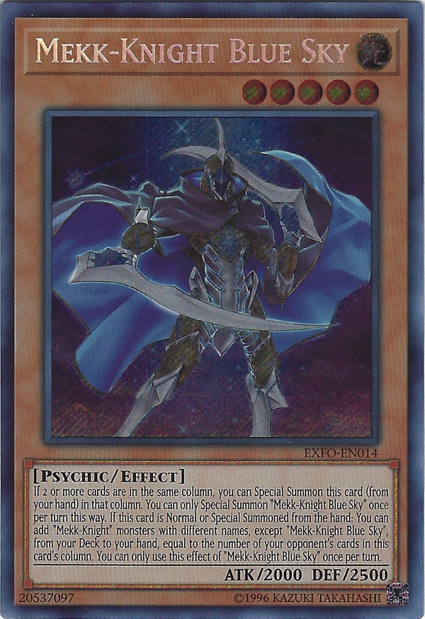Mekk-Knight Blue Sky - EXFO-EN014 - Secret Rare - Unlimited available at 401 Games Canada