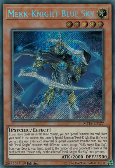 Mekk-Knight Blue Sky - MP18-EN177 - Secret Rare - 1st Edition available at 401 Games Canada