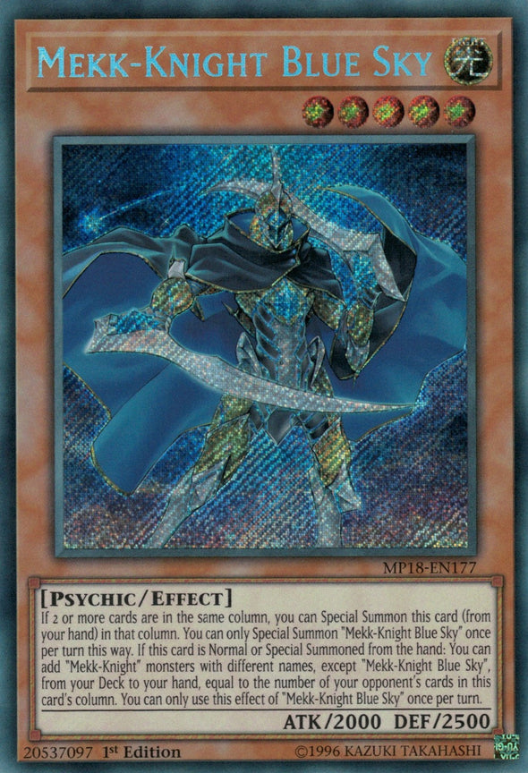 Mekk-Knight Blue Sky - MP18-EN177 - Secret Rare - 1st Edition available at 401 Games Canada