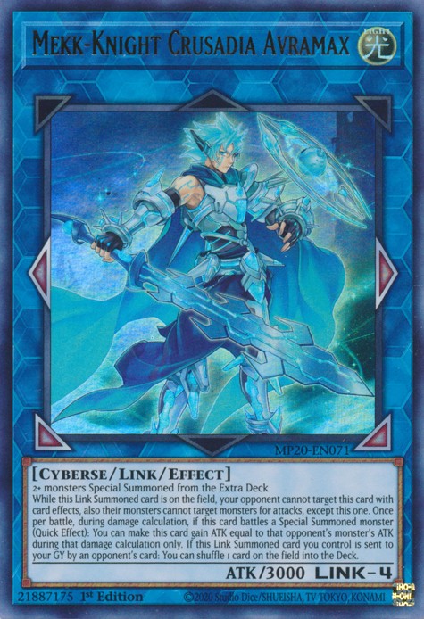 Mekk-Knight Crusadia Avramax - MP20-EN071 - Ultra Rare - 1st Edition available at 401 Games Canada