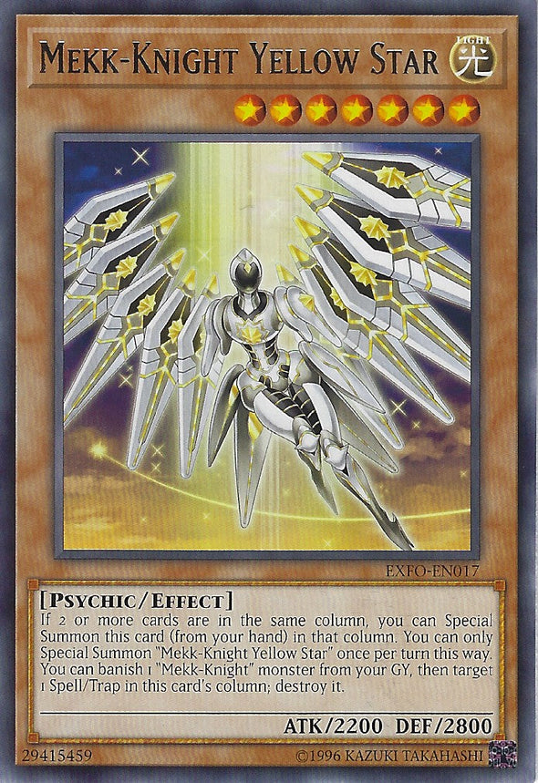 Mekk-Knight Yellow Star - EXFO-EN017 - Rare - Unlimited available at 401 Games Canada