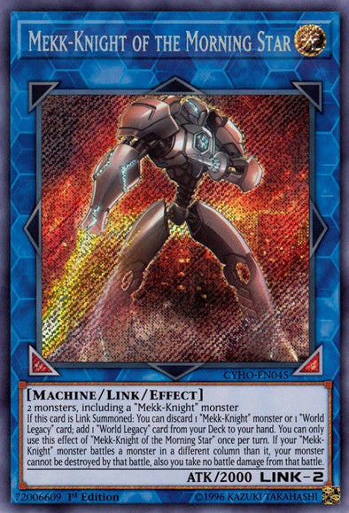 Mekk-Knight of the Morning Star - CYHO-EN045 - Secret Rare - 1st Edition available at 401 Games Canada