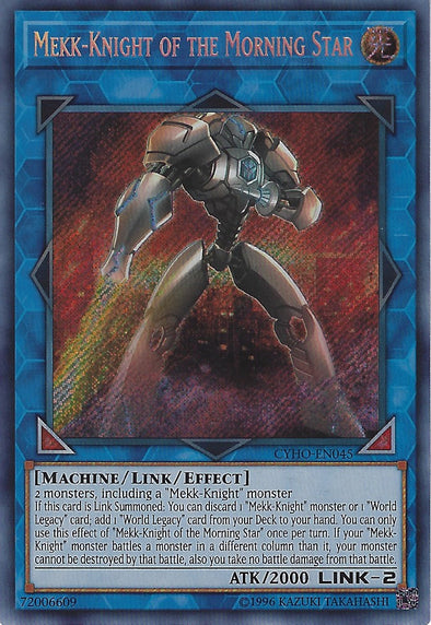 Mekk-Knight of the Morning Star - CYHO-EN045 - Secret Rare - Unlimited available at 401 Games Canada