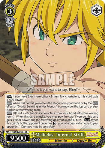 Meliodas: Internal Strife - SDS/SX05-E010 - Rare available at 401 Games Canada