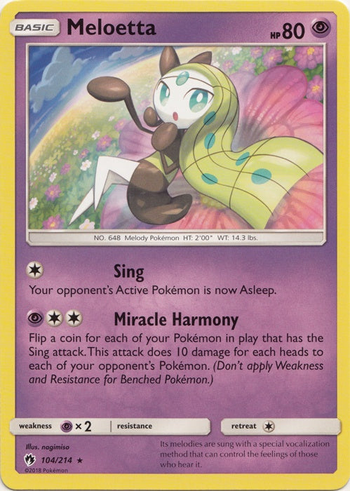 Meloetta - 104/214 - Rare available at 401 Games Canada