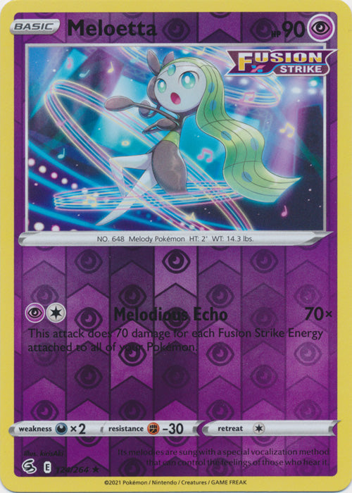 Meloetta - 124/264 - Rare - Reverse Holo available at 401 Games Canada