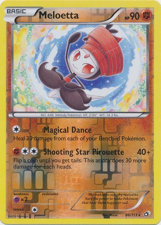 Meloetta - 86/113 - Rare - Reverse Holo available at 401 Games Canada