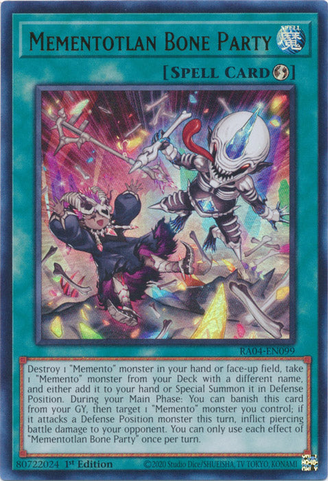 Mementotlan Bone Party (UR) - RA04-EN099 - Ultra Rare - 1st Edition