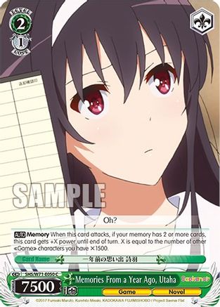 Memories From a Year Ago, Utaha - SHS/W71-E050 - Common available at 401 Games Canada