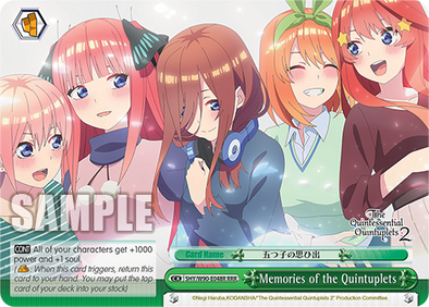 Memories of the Quintuplets - 5HY/W90-E048R - Triple Rare available at 401 Games Canada