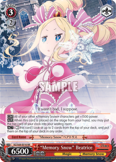 "Memory Snow" Beatrice - RZ/S68-E016 - Double Rare available at 401 Games Canada