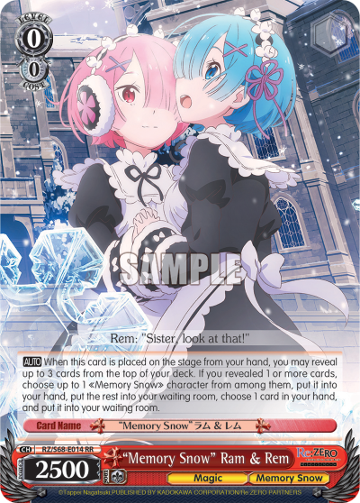 "Memory Snow" Ram & Rem - RZ/S68-E014 - Double Rare available at 401 Games Canada