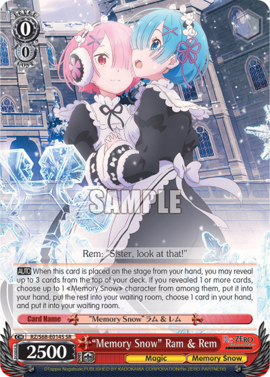 "Memory Snow" Ram & Rem (SR) - RZ/S68-E014S - Super Rare available at 401 Games Canada