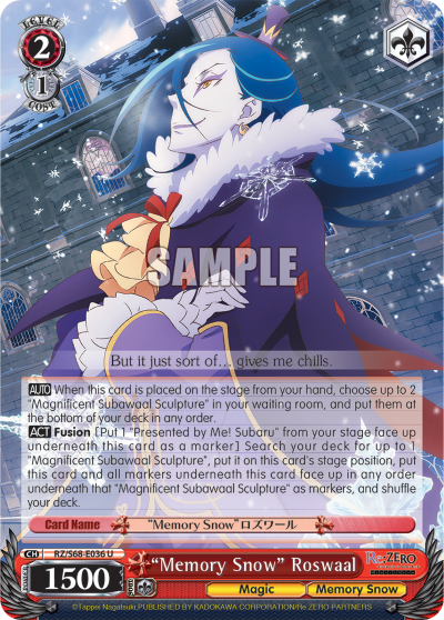 "Memory Snow" Roswaal - RZ/S68-E036 - Uncommon available at 401 Games Canada