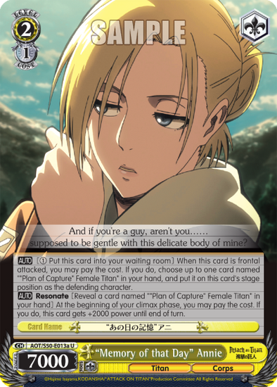 "Memory of that Day" Annie - AOT/S50-E013a - Uncommon (A) available at 401 Games Canada