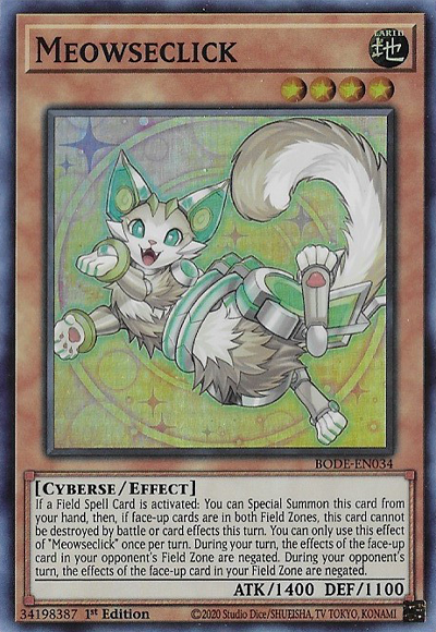 Meowseclick - BODE-EN034 - Super Rare - 1st Edition available at 401 Games Canada