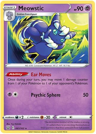 Meowstic - 061/163 - Holo Rare available at 401 Games Canada