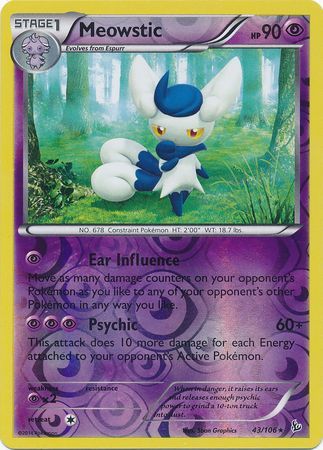 Meowstic - 43/106 - Rare - Reverse Holo available at 401 Games Canada