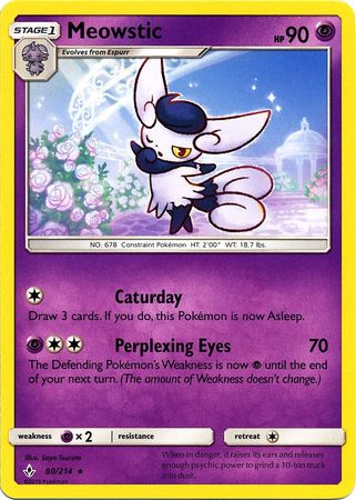 Meowstic - 80/214 - Rare available at 401 Games Canada